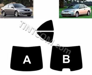                                 Pre Cut Window Tint - Honda Civic (2 doors, coupe, 2001 - 2005) Solar Gard - NR Smoke Plus series
                            